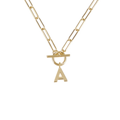 Toggle Initial Necklaces in Gold