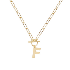 Toggle Initial Necklaces in Gold