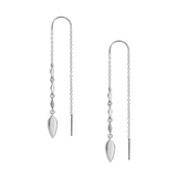 Grace Ear Threader Earrings in Silver