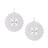 Sunburst Drop Earrings in Silver