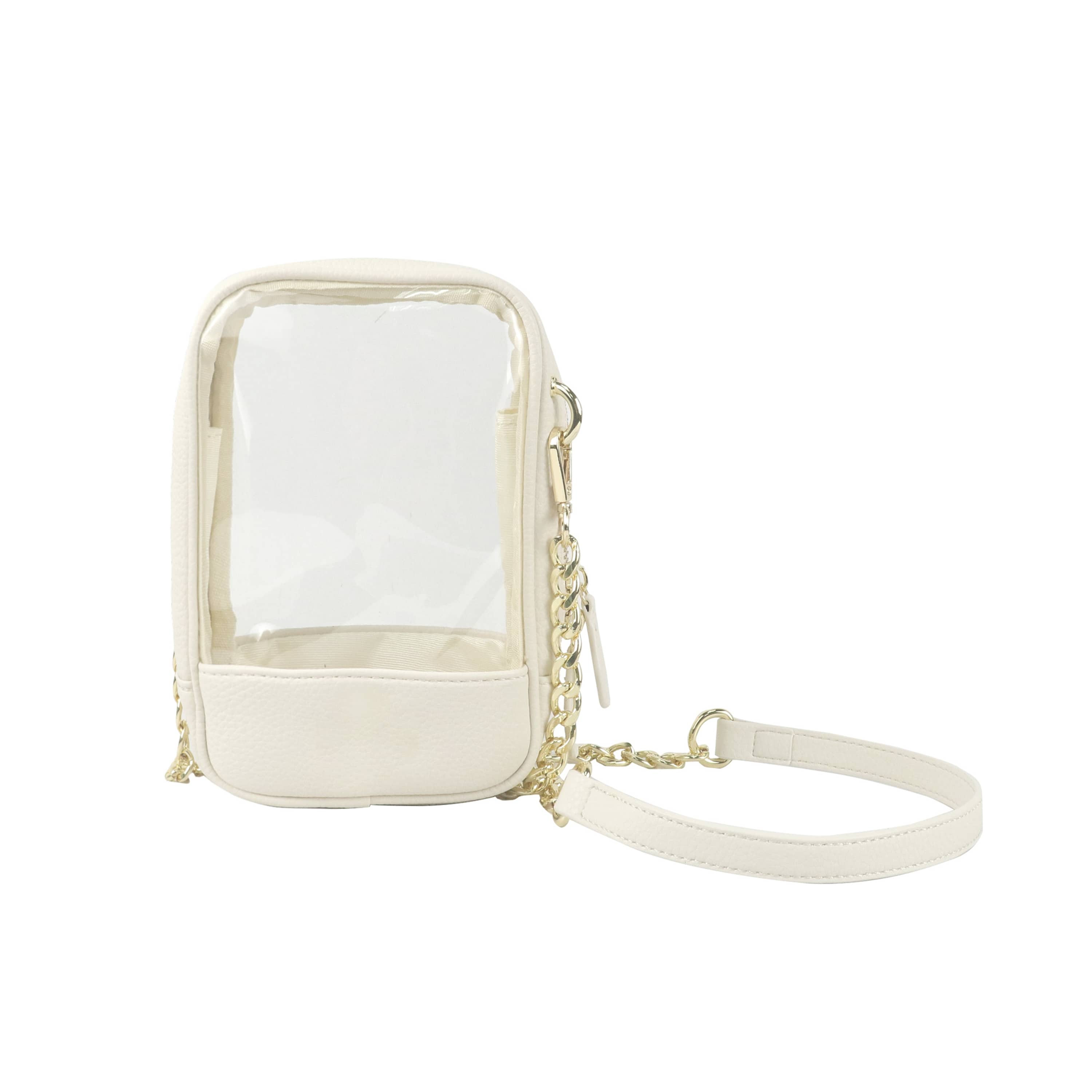 Clear Crossbody Bag in Gold