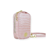 Grace Crossbody in Pink Croc